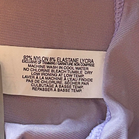 BRIEFS, NYLON LYCRA LILAC SIZE 4X, MADE IN CANADA, ADDITION ELLE, TAGS ON, NEW - Picture 3 of 4